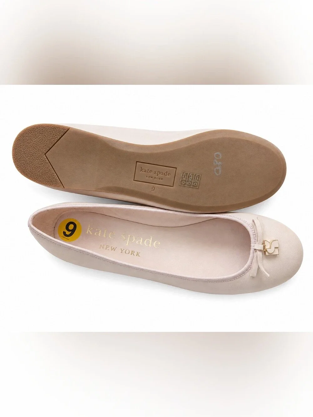 NWOB Kate Spade Light Pink Leather Ballet Flats  Size 9